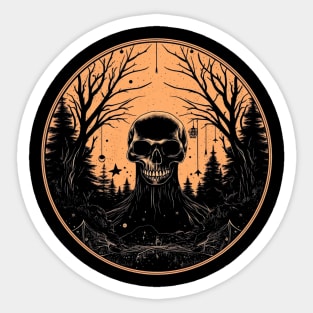 Spooky Halloween - Haunted Forest Shirt - Eerie Art Clothing - "Phantom Shadows" Sticker